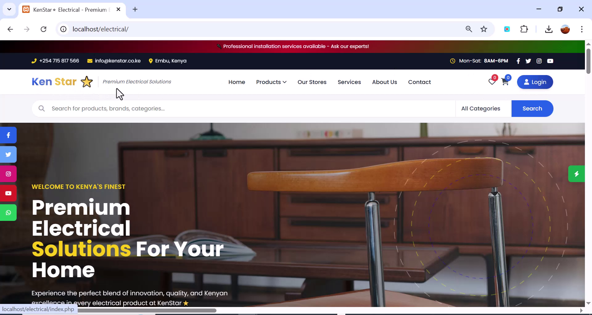 Advanced Electrical Shop Website